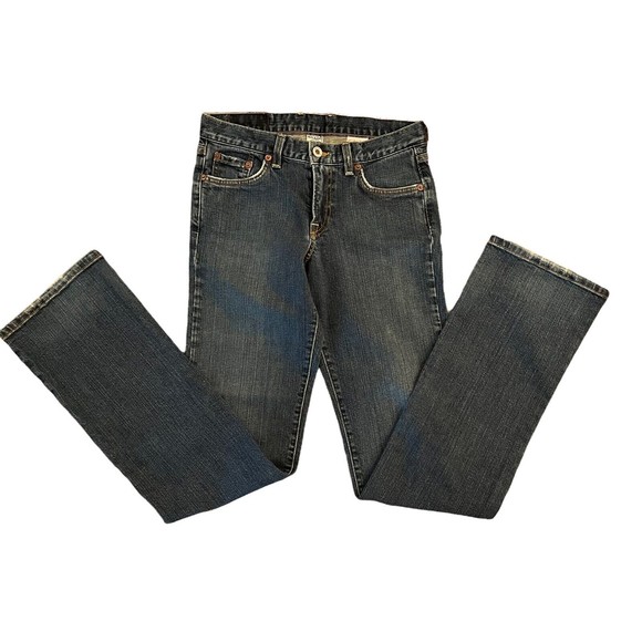 Lucky Brand Sugar Straight Leg Mid Rise Blue Denim Jeans Size 2/26 - Picture 1 of 6